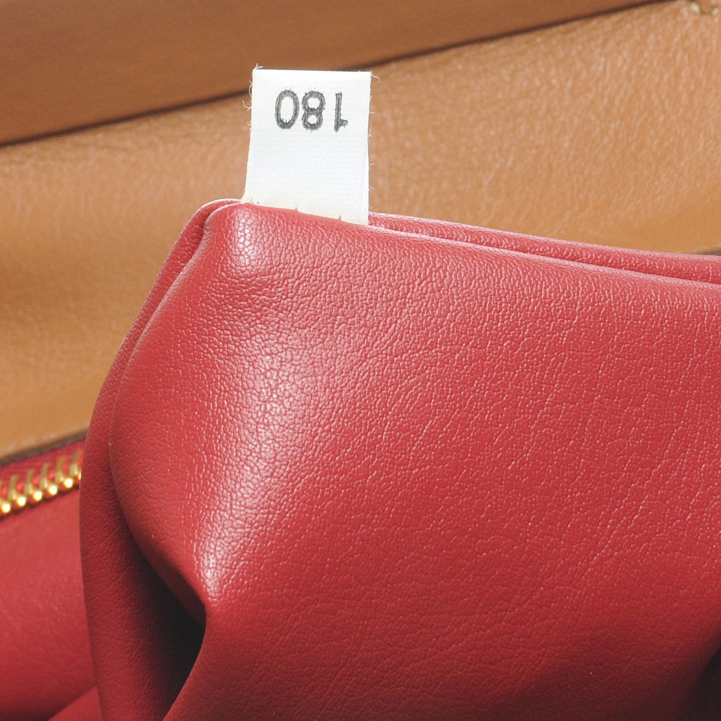 Vitello Leather Large Frame Tote Camel