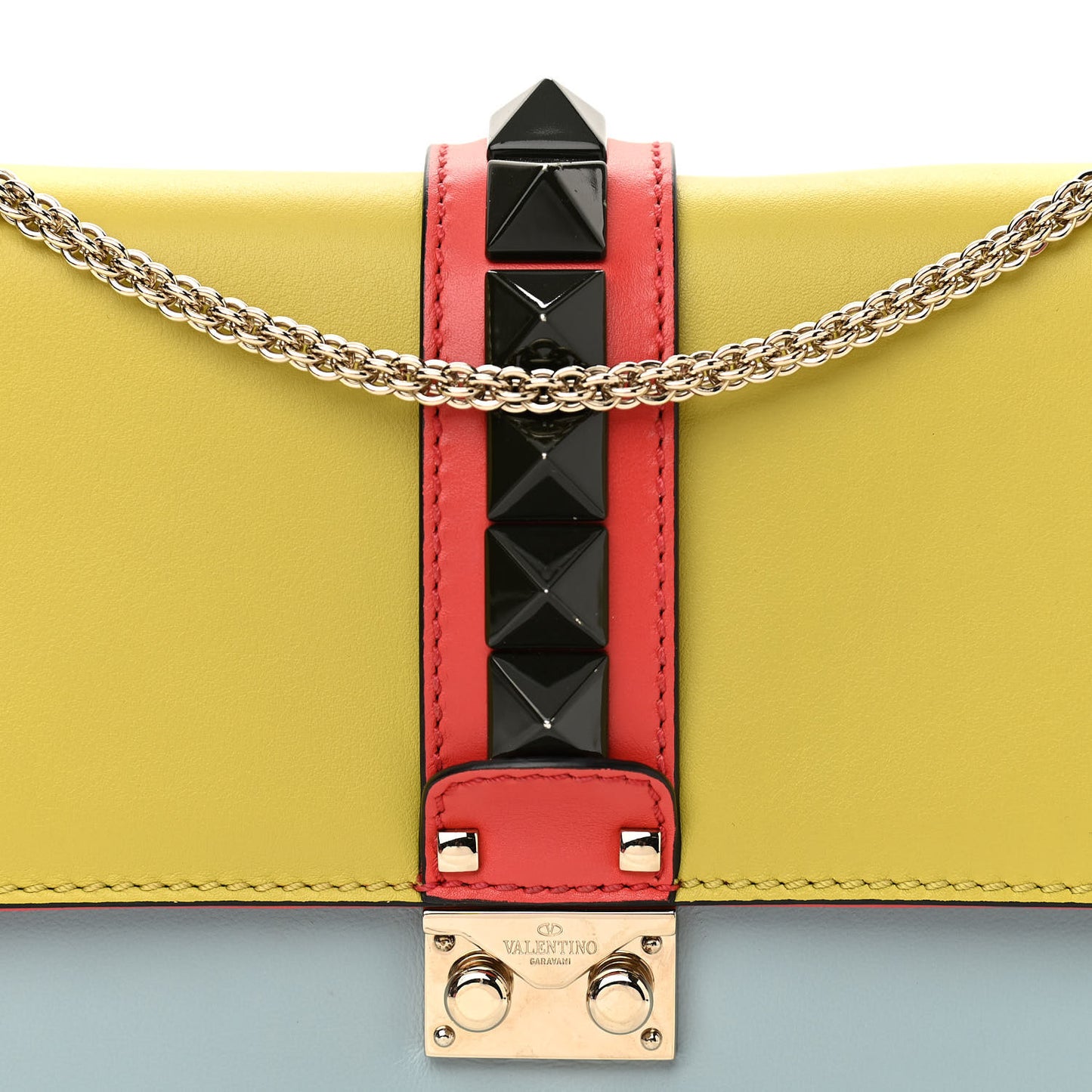 Vitello Medium Glam Lock Rockstud Flap Multicolor