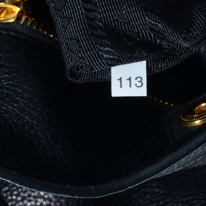 Prada Vitello Daino Medium Tote Nero Black 7 of 10