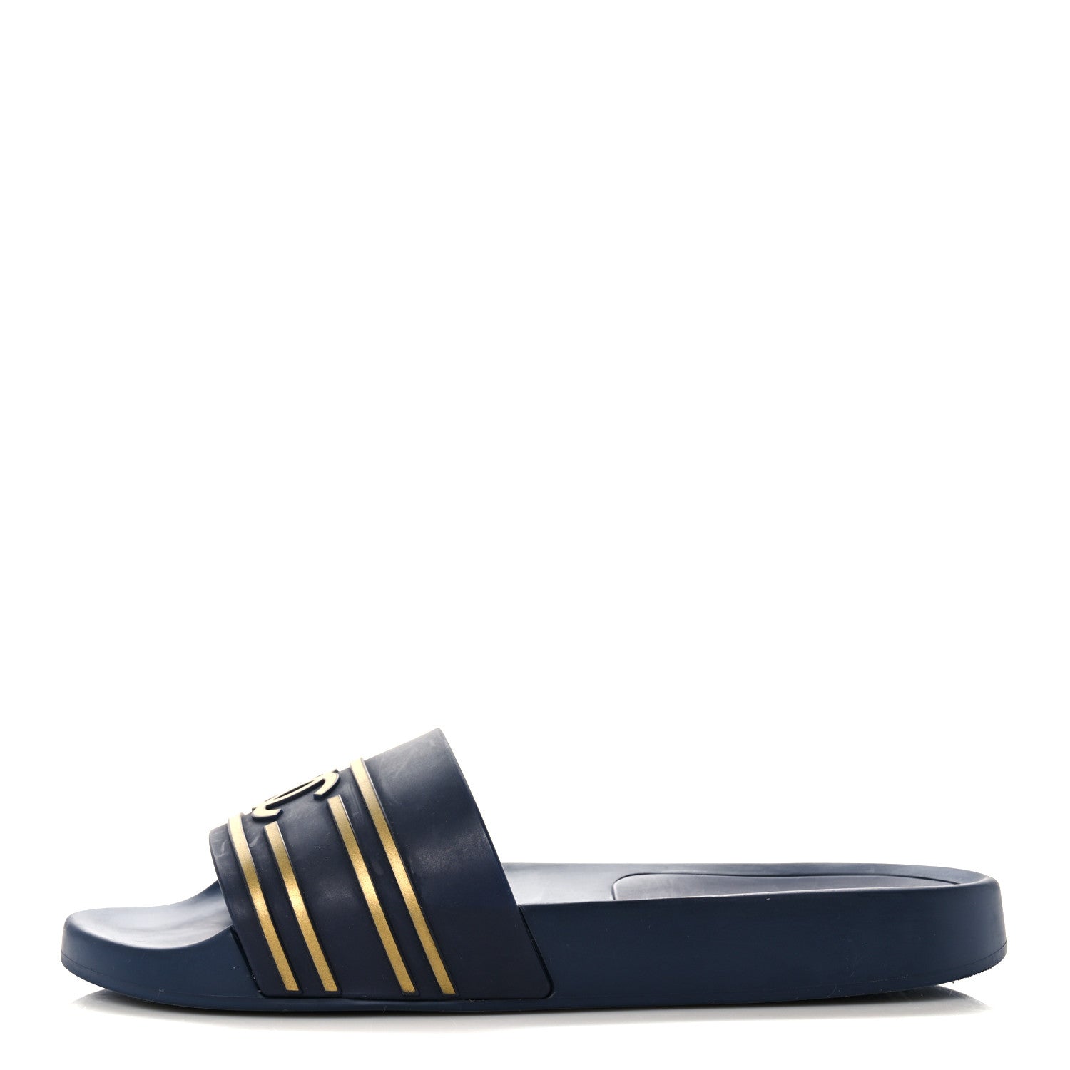 Chanel PVC CC Mules Sandals 39 Navy Gold 1 of 10