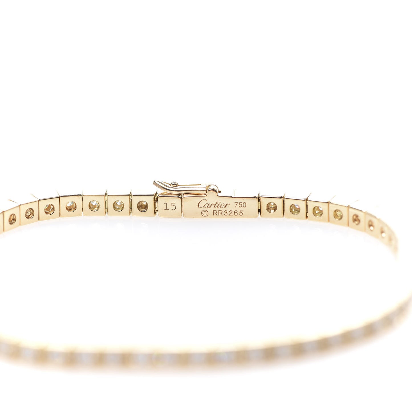 18K Yellow Gold Diamond Lanieres Bracelet 15