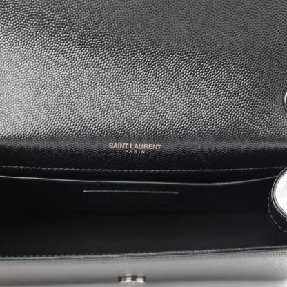 Saint Laurent Grain De Poudre Small Monogram Kate Satchel Black 4 of 12