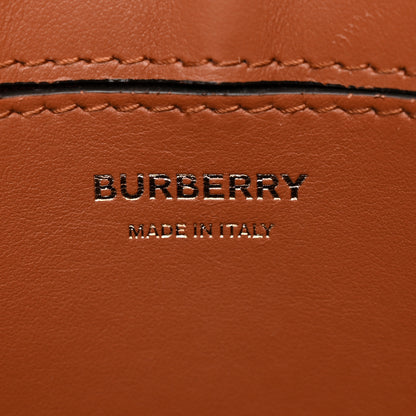 Burberry Coated Canvas Calfskin Vintage Check Medium Note Crossbody Bag Briar Brown 6 of 11