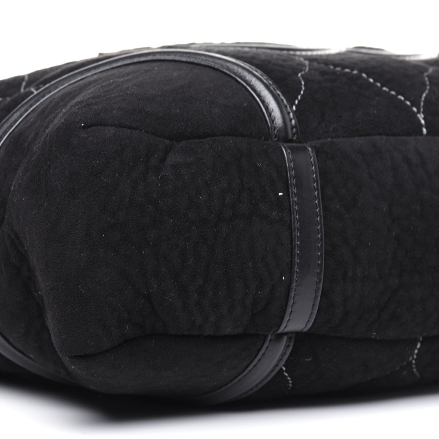 Chanel Microsuede Quilted Rodeo Drive Hobo Black 10 of 11