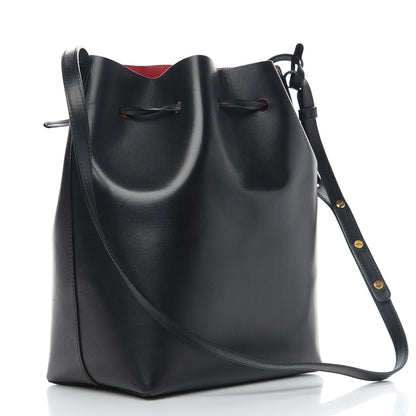 Mansur Gavriel Vegetable Tanned Calfskin Bucket Bag Black Flamma 2 of 11