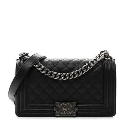 Chanel Caviar Quilted Medium Boy Flap Black 1 of 10