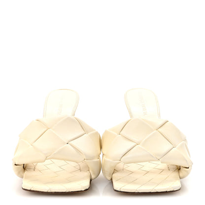 Bottega Veneta Nappa Maxi Intrecciato Lido 90mm Mule Sandals 35.5 Wax 6 of 16