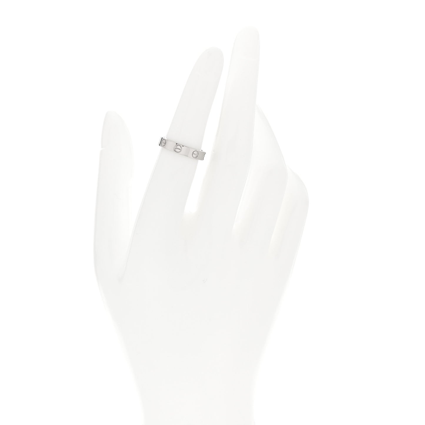 18K White Gold 3.5mm LOVE Wedding Band Ring 50 5.25