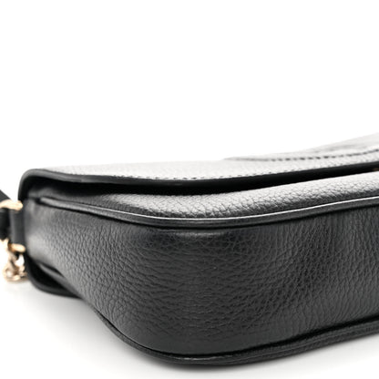 Gucci Pebbled Calfskin Medium Soho Flap Crossbody Black 9 of 10