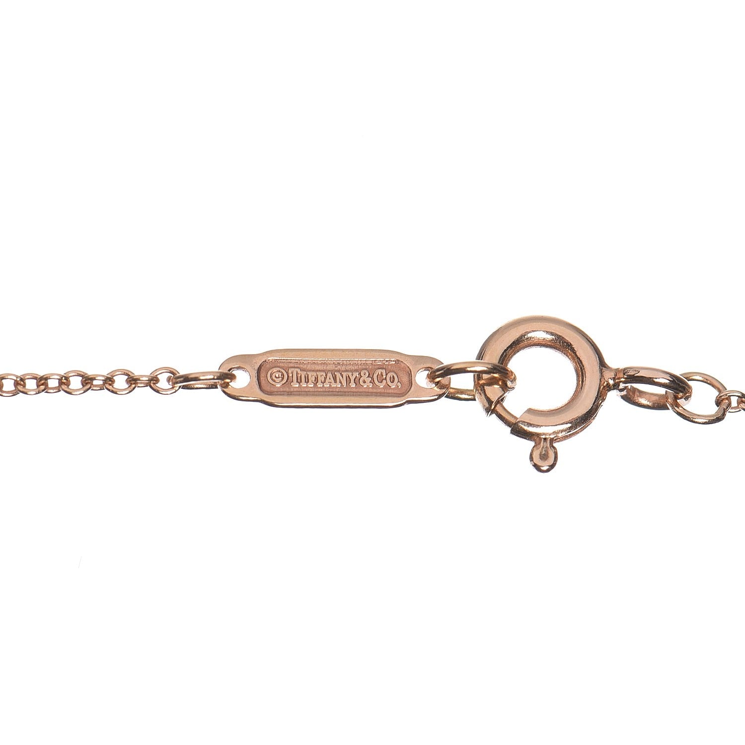 Tiffany 18K Rose Gold Emblem Lock Pendant Necklace 6 of 8