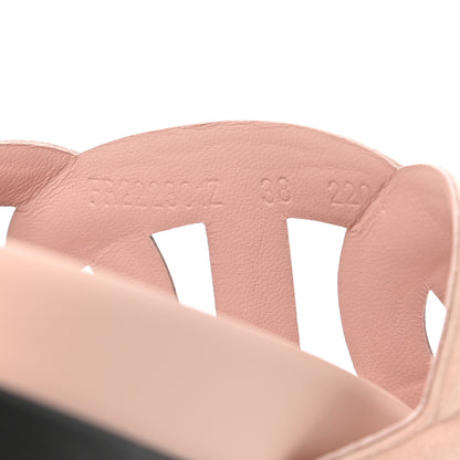 Hermes Suede Goatskin Extra Sandals 38 Rose Opaline 8 of 10