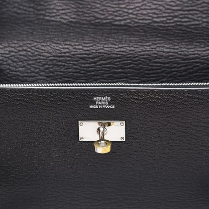 Hermes Chevre Mysore Kelly Longue Wallet Black 5 of 10