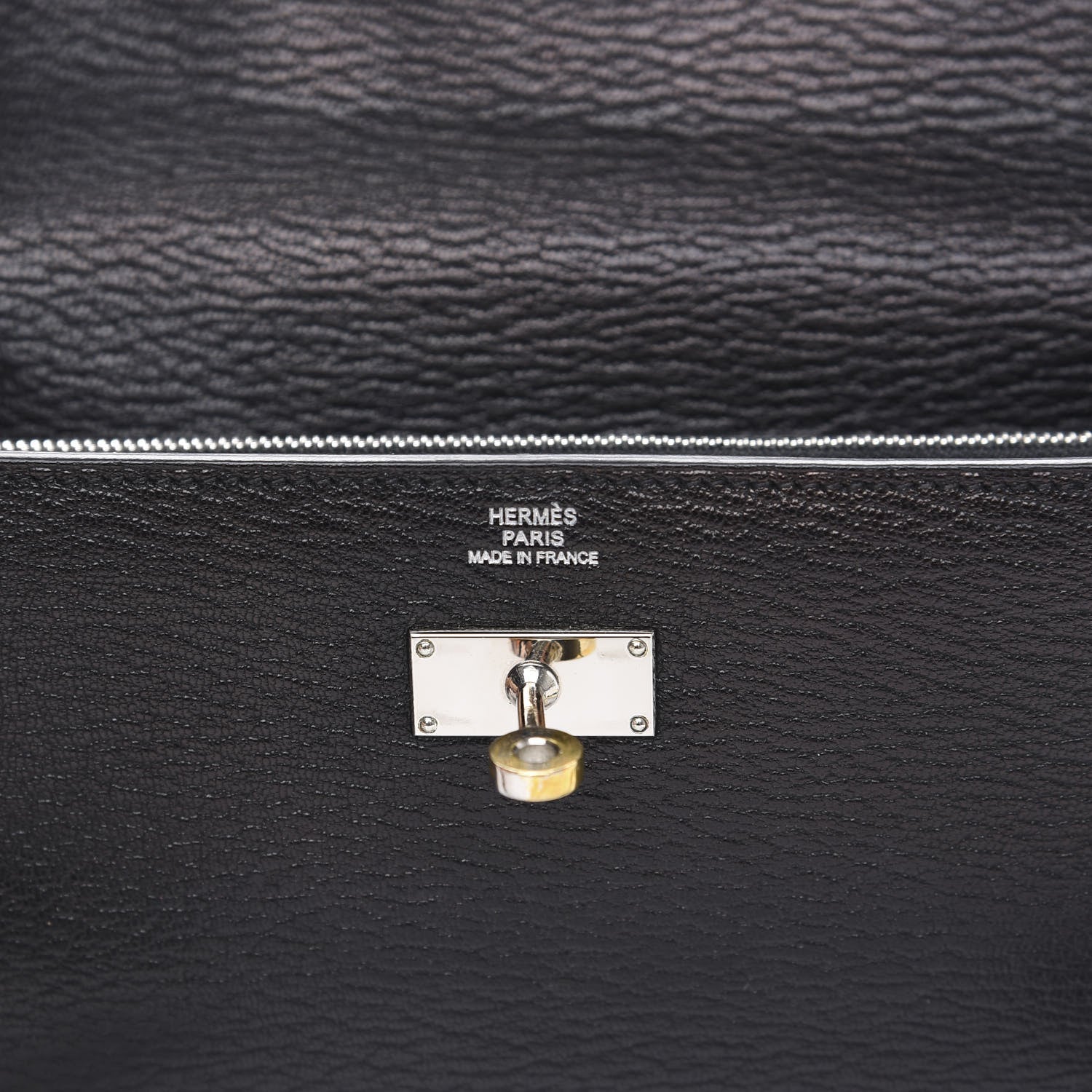 Hermes Chevre Mysore Kelly Longue Wallet Black 5 of 10