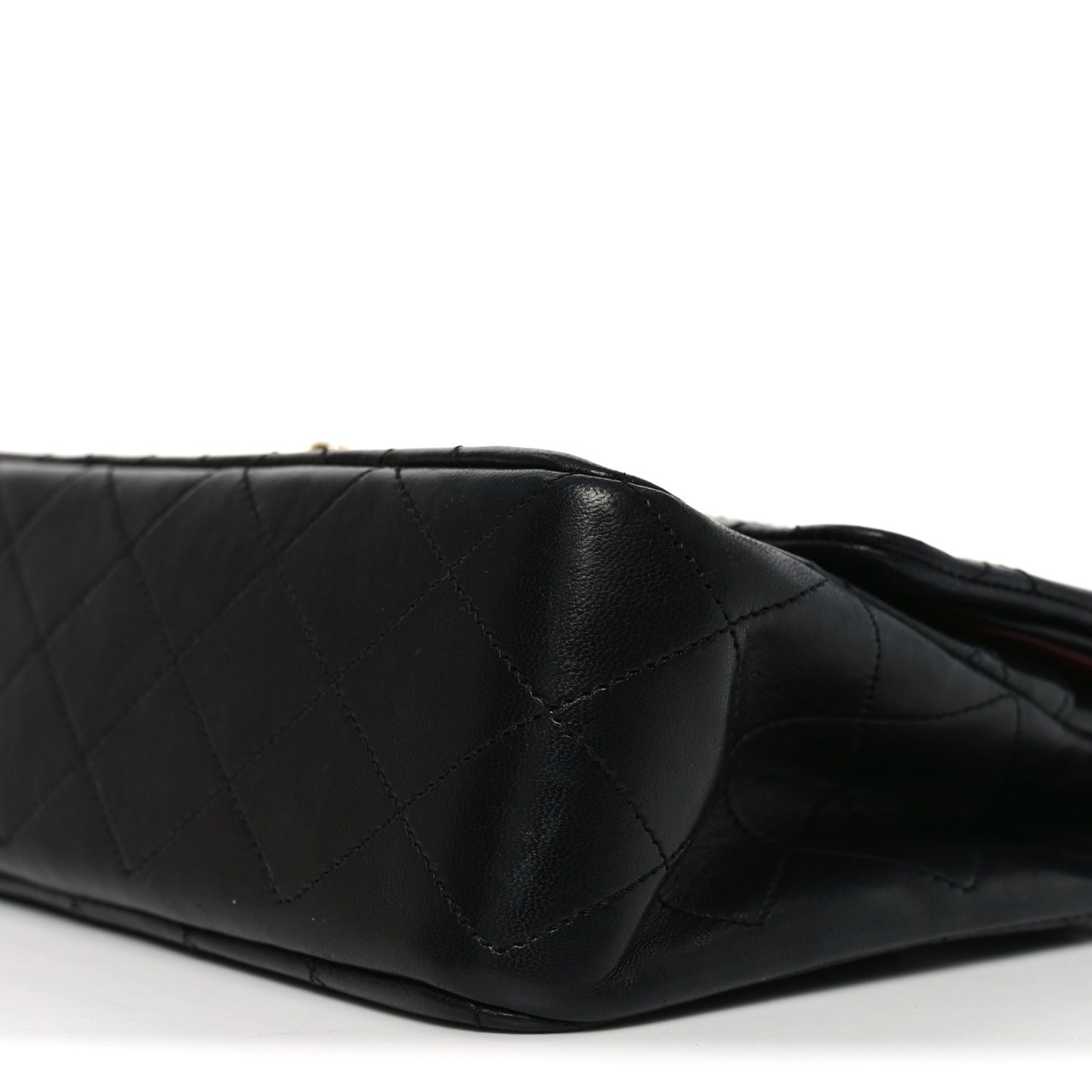 Lambskin Quilted Small Double Flap Black