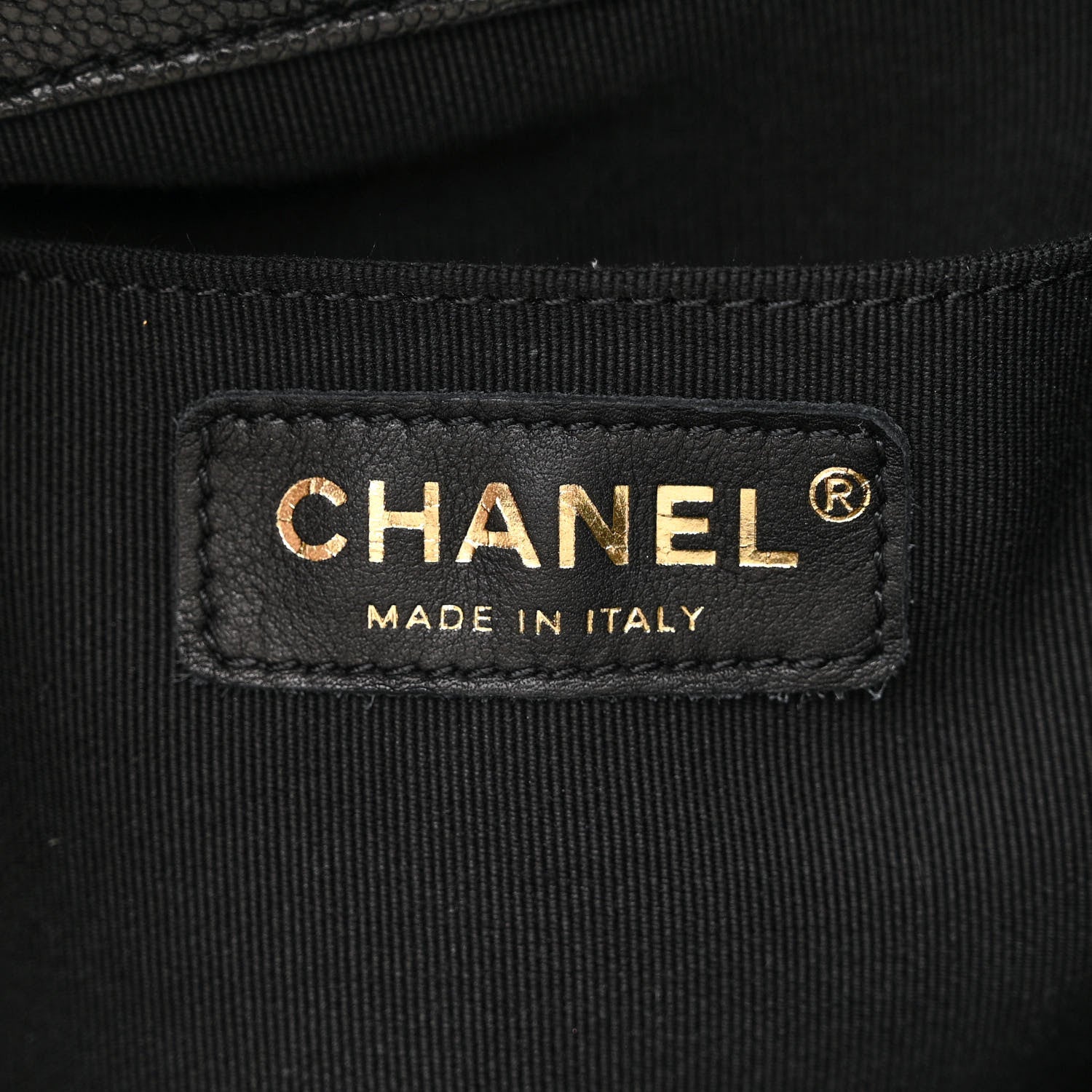 Chanel Shiny Caviar Quilted Small Pockets Drawstring Backpack Black 6 of 12