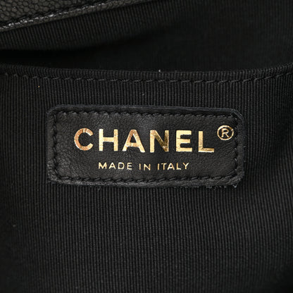 Chanel Shiny Caviar Quilted Small Pockets Drawstring Backpack Black 6 of 12