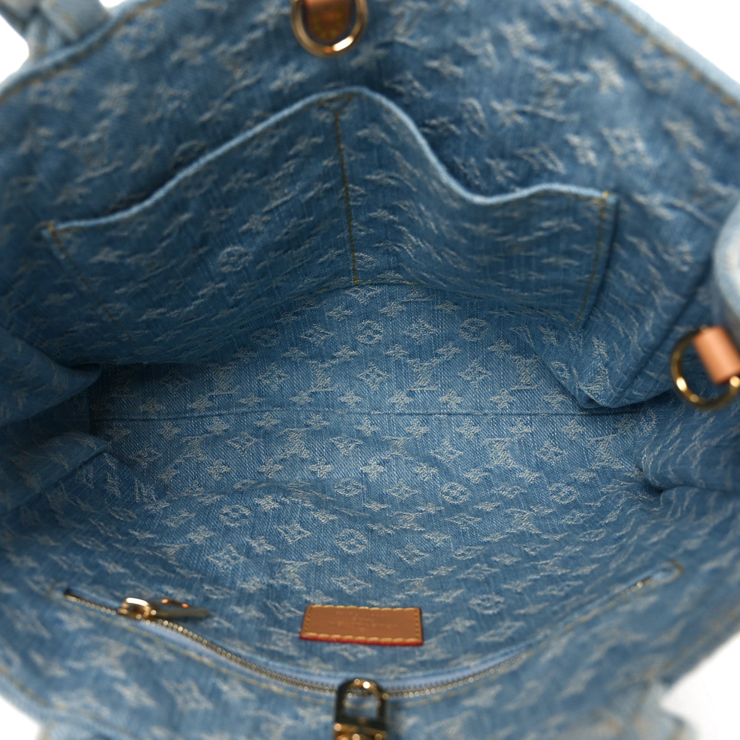 Louis Vuitton Monogram Washed Denim Let Go PM Sky Blue 5 of 9