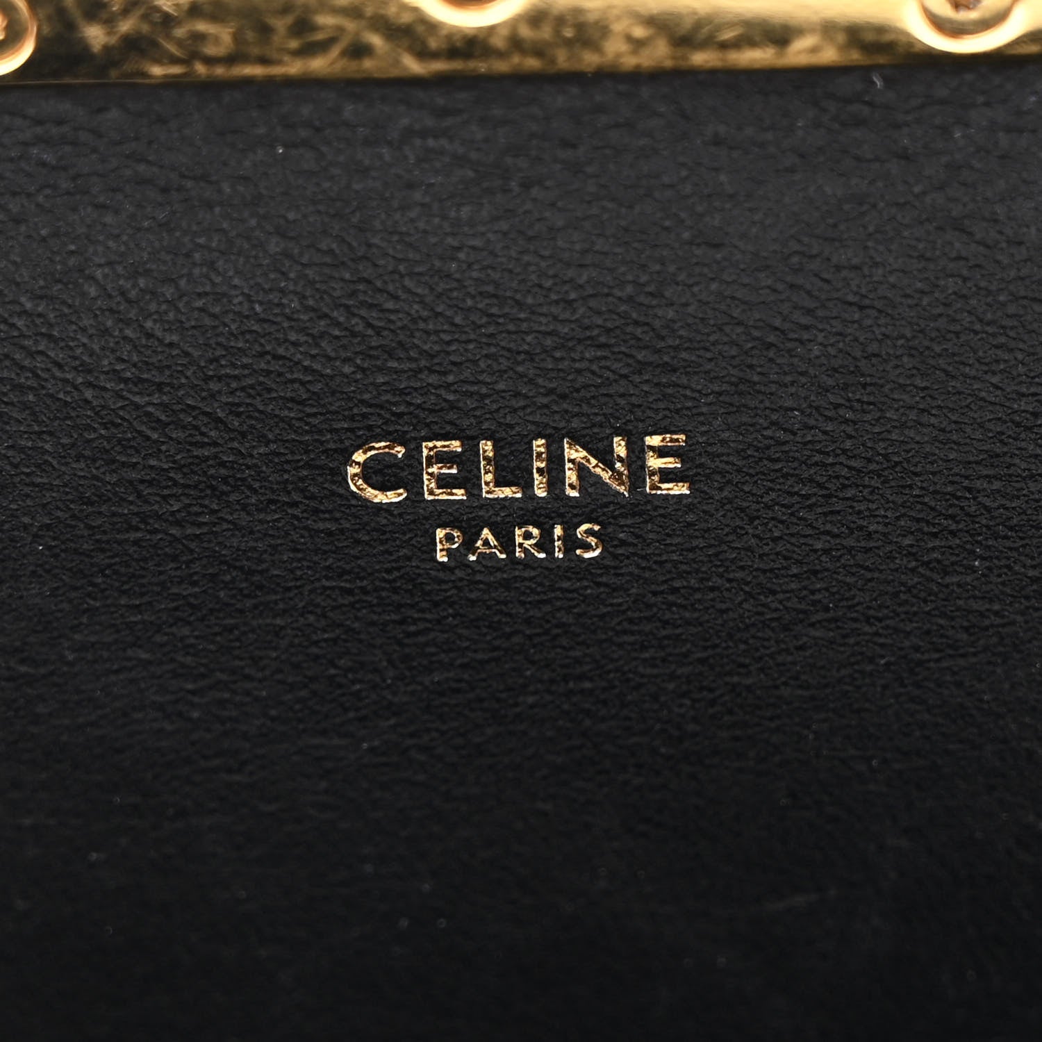 Celine Canvas Calfskin Triomphe Embroidered Medium Triomphe Bag Black 8 of 18