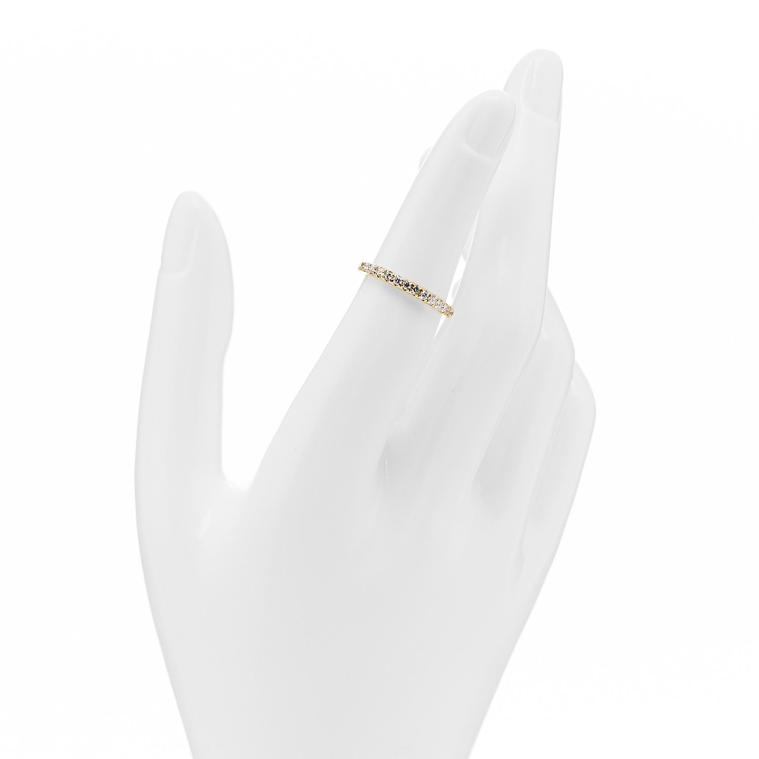 David Yurman 18K Yellow Gold Diamond 2mm Cable Collectibles Band Ring 49 5 2 of 4