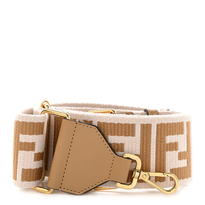 Fendi Ribbon Vitello King FF 1974 Adjustable Strap You Poudre Cuoio Miele Scuro 1 of 4