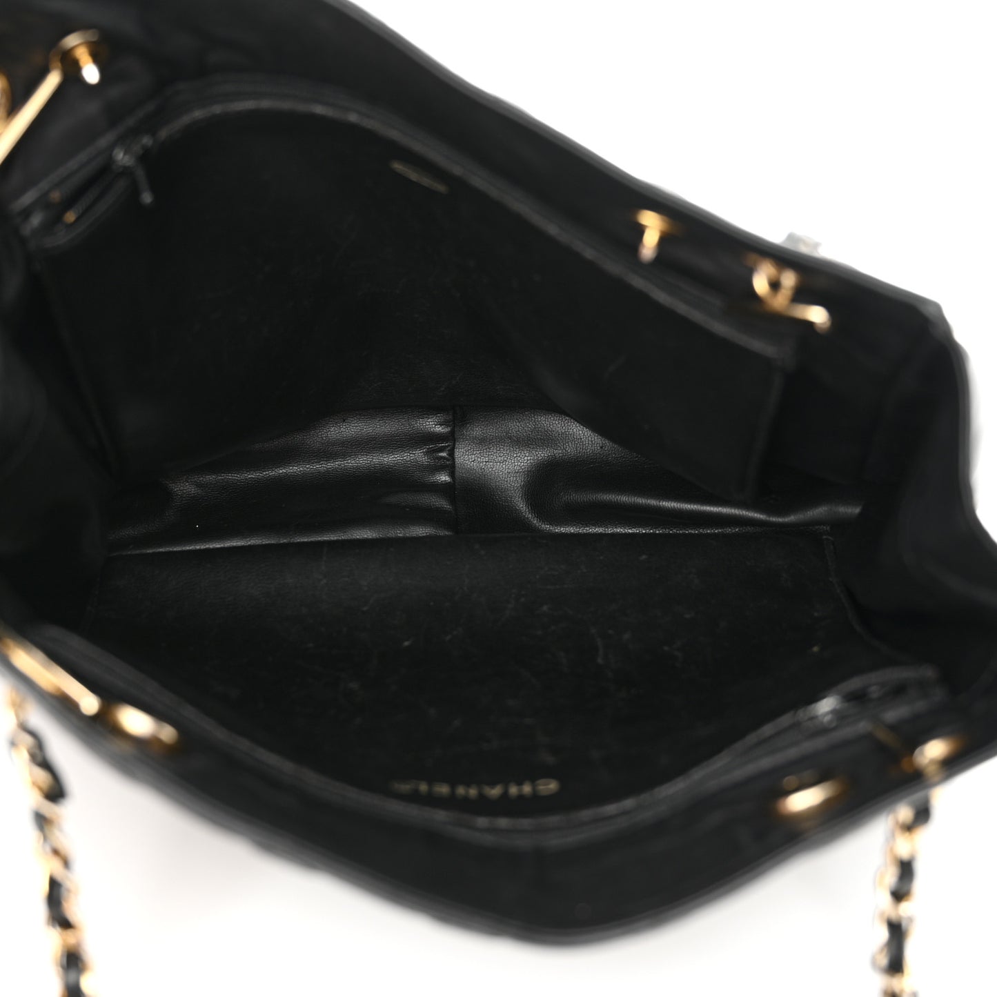 Lambskin Quilted Shoulder Bag Black