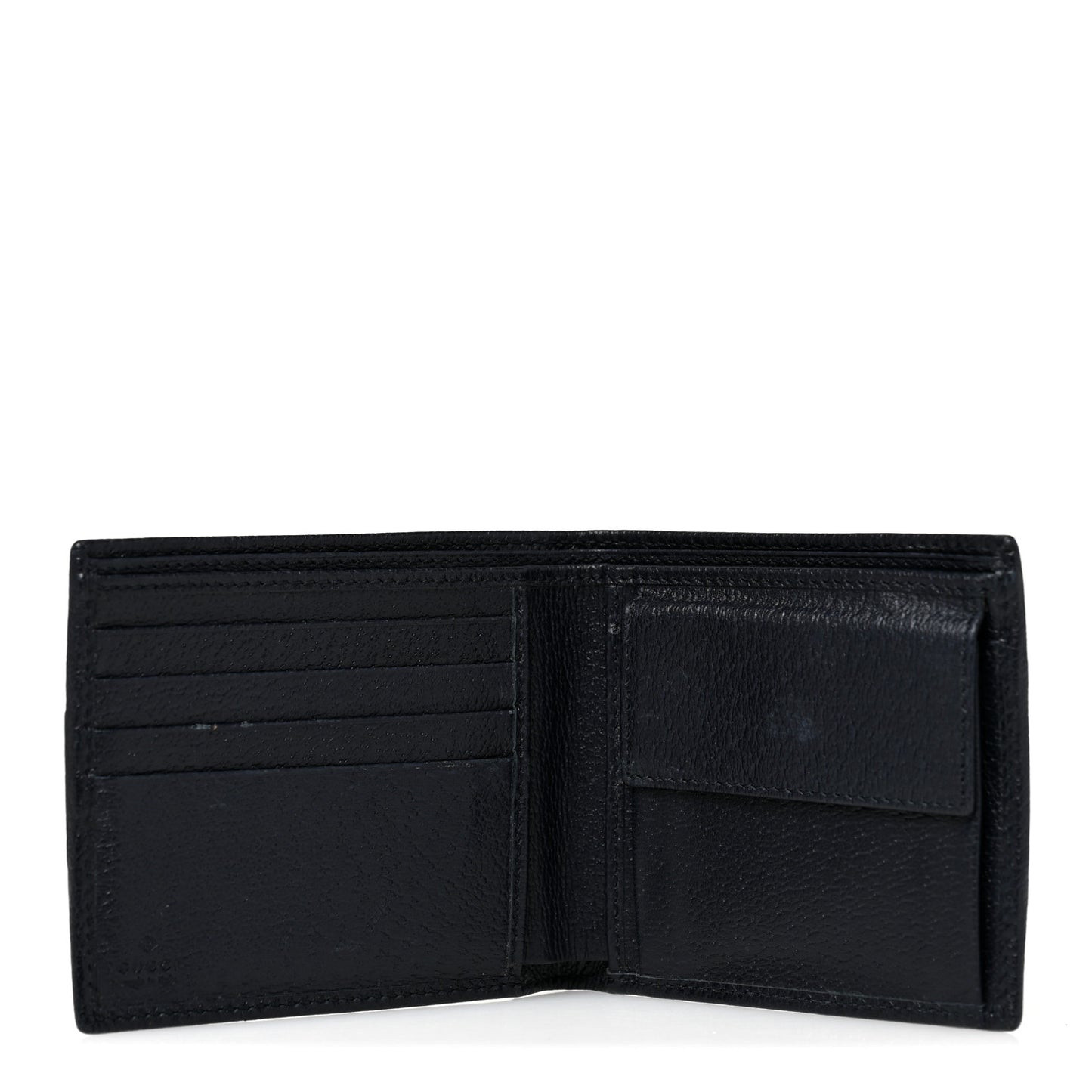 GG Supreme Monogram Web Mens Ophidia Bi-Fold Coin Wallet Beige Blue