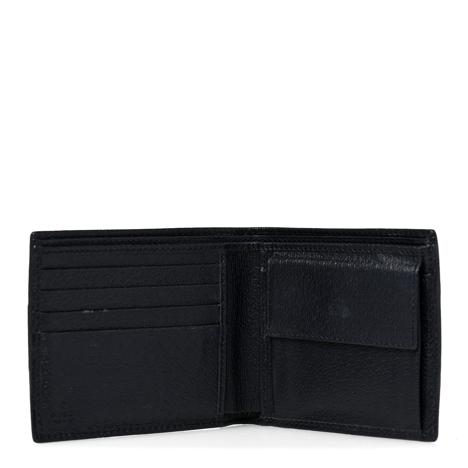 Gucci GG Supreme Monogram Web Mens Ophidia Bi-Fold Coin Wallet Beige Blue 5 of 10