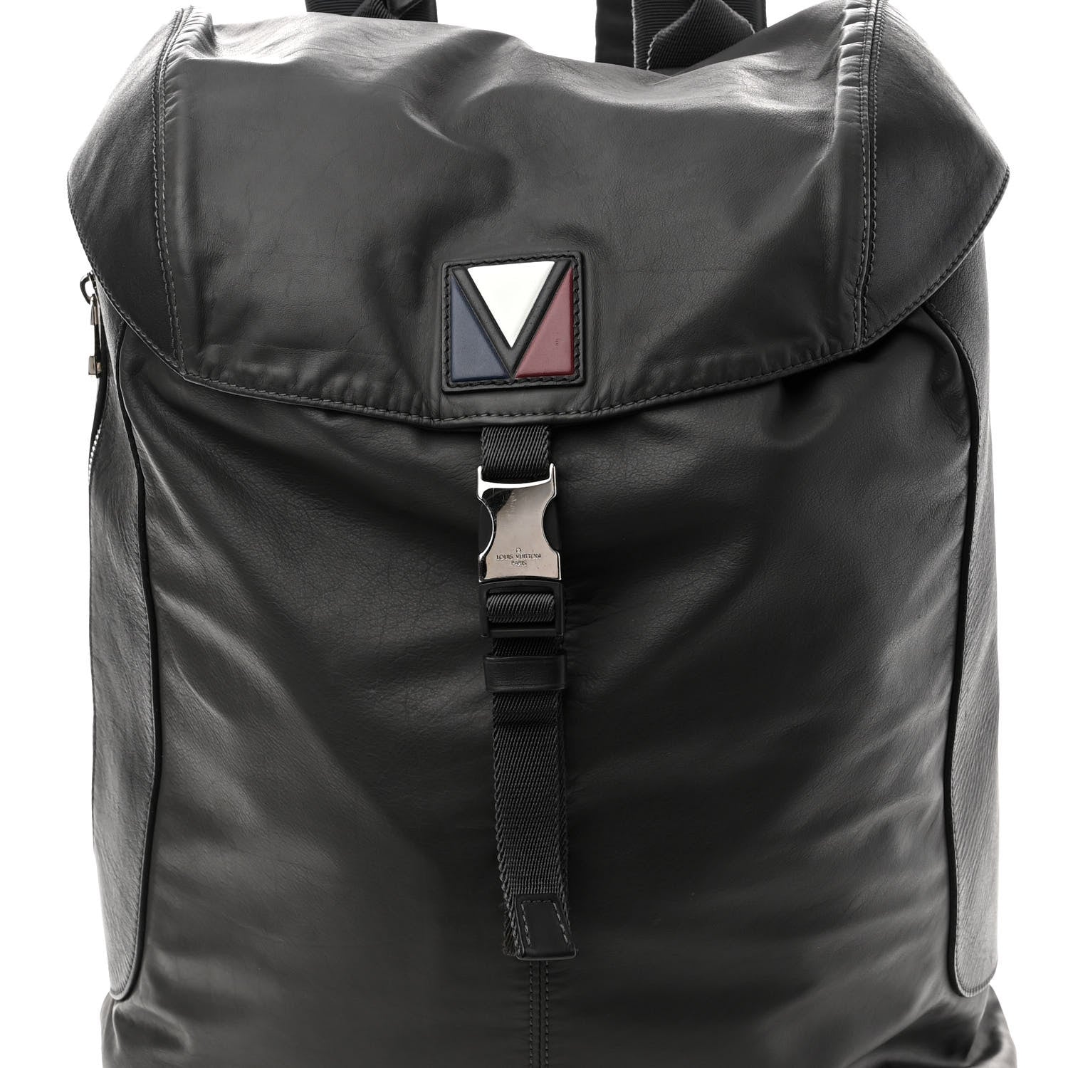 Louis Vuitton Calfskin Nylon V Line Pulse Backpack Asphalt 7 of 9