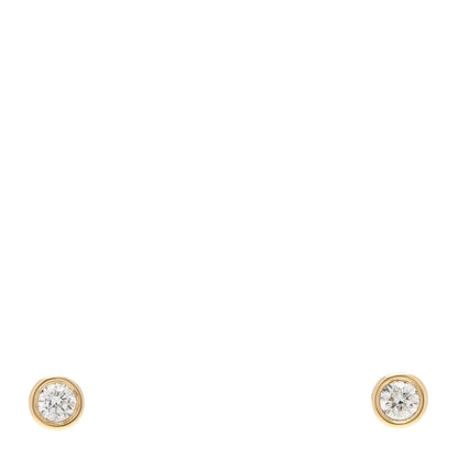 Tiffany 18K Yellow Gold Diamond .16ctw Elsa Peretti Diamonds By The Yard Earrings 1 of 5