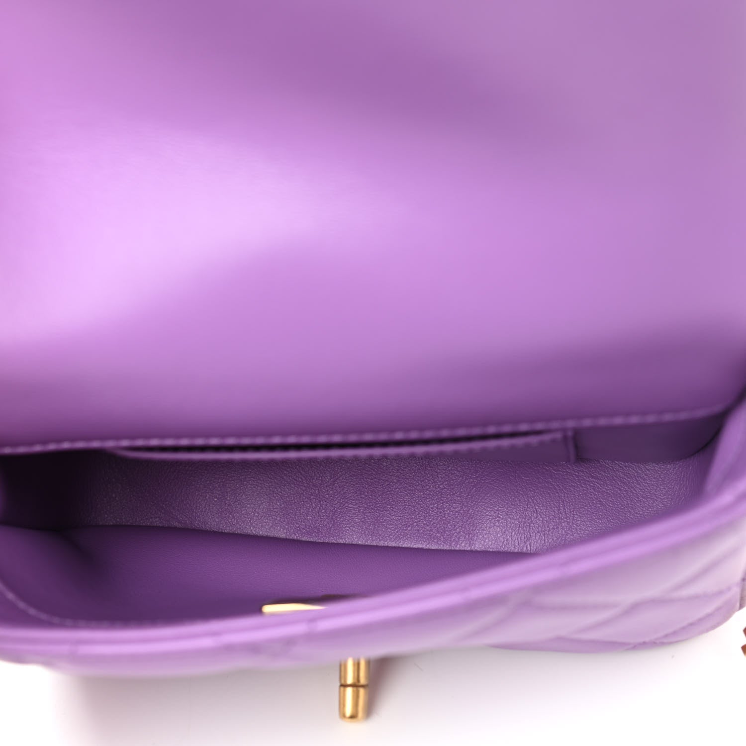 Chanel Lambskin Enamel Quilted Mini Pending CC Square Flap Purple 5 of 11