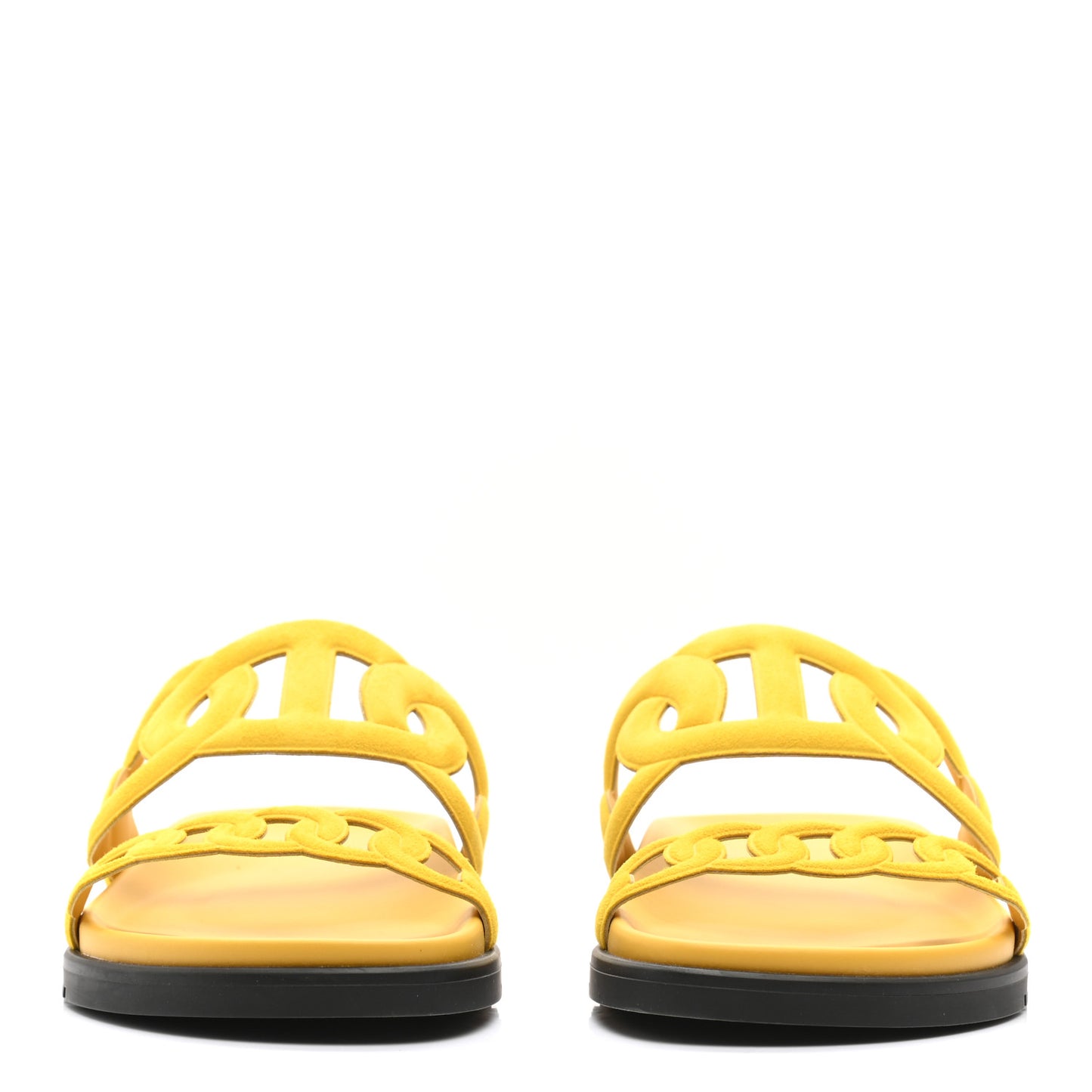 Suede Goatskin Extra Sandals 39 Jaune Sable