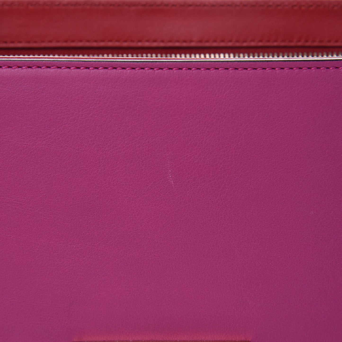 Moon Calfskin Bi-Color Medium Padlock Shoulder Bag New Rosette Hibiscus Red