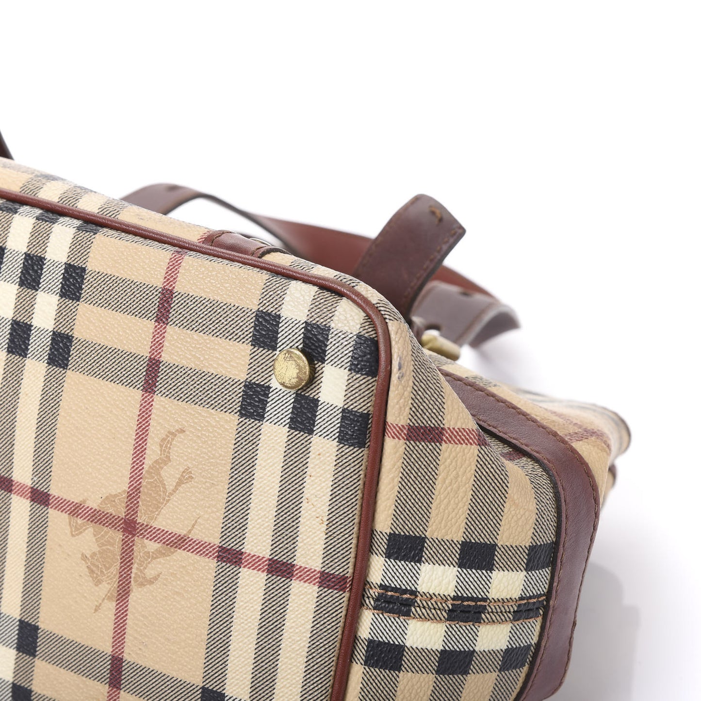 Haymarket Check Buckle Satchel Chocolate