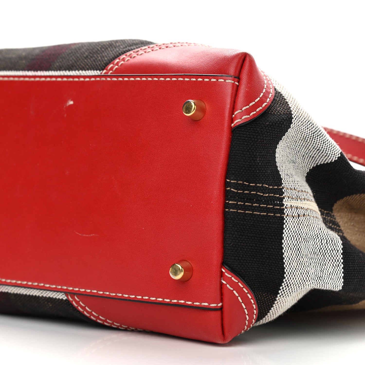 Burberry Canvas Mega Check Medium Maidstone Cadmium Red 8 of 13