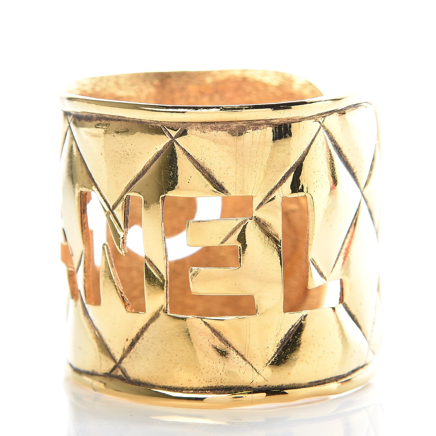 Quilted Cut Out Cuff Gold