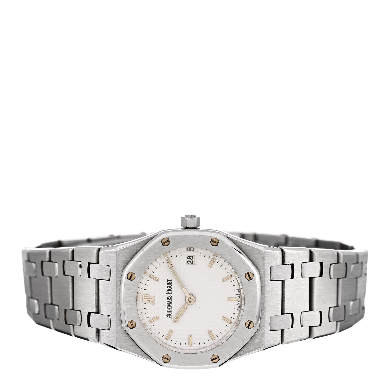 Audemars Piguet Stainless Steel 25mm Royal Oak Quartz Watch White 66270ST 2 of 4
