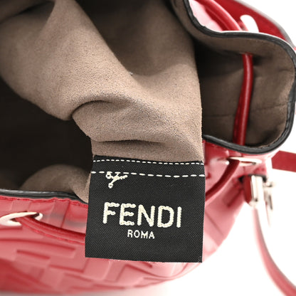 Fendi Vitello Liberty F is Fendi FF 1974 Embossed Mini Mon Tresor Bucket Bag Fragola 7 of 11