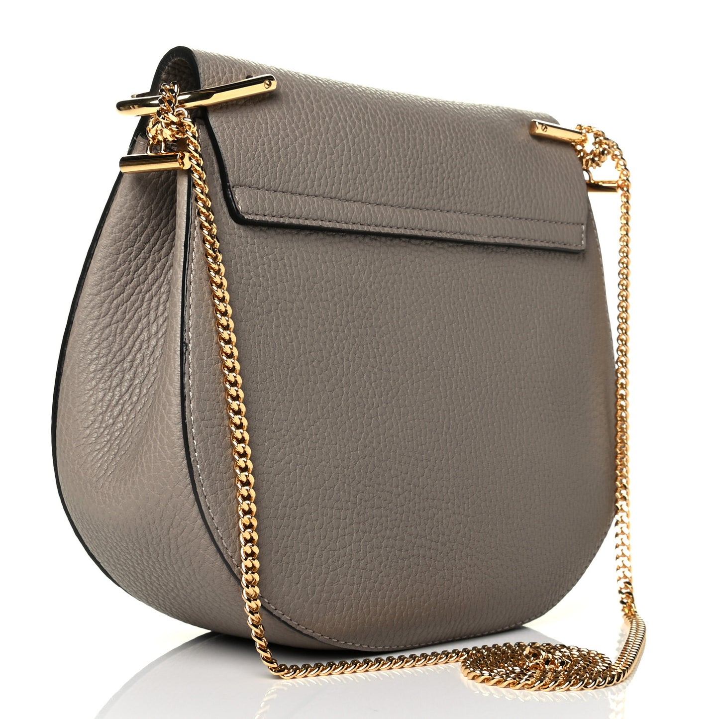 Grained Lambskin Drew Shoulder Bag Motty Grey