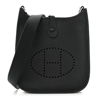 Hermes Taurillon Clemence Evelyne TPM Black 1 of 11