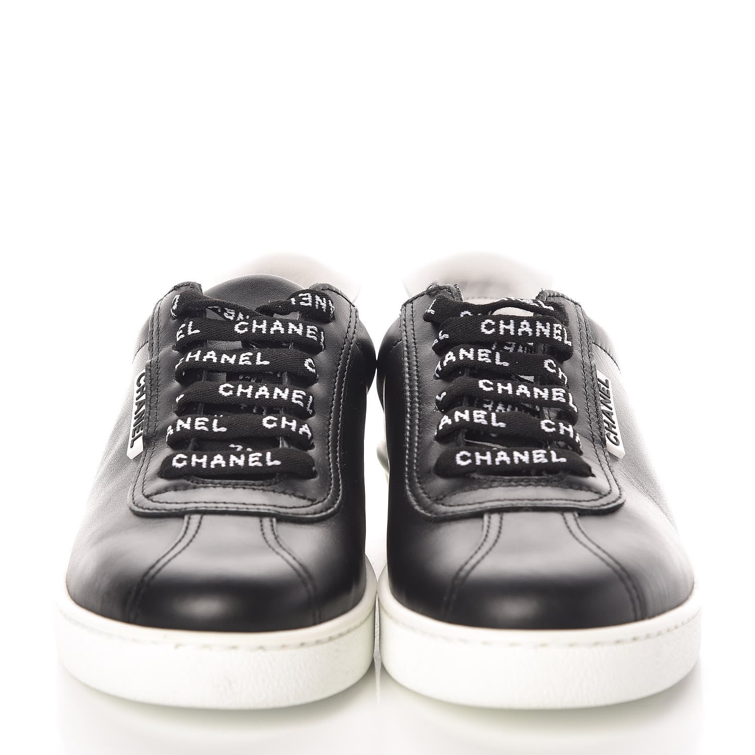 Chanel Calfskin CC Womens Sneakers 36 Black 2 of 8