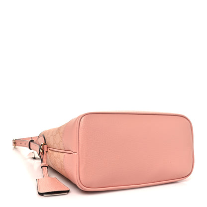 Gucci GG Supreme Monogram Textured Dollar Calfskin Web Small Ophidia Bucket Shoulder Bag Rose Pink 4 of 10