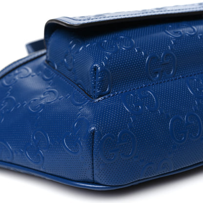 Gucci Calfskin GG Tennis Embossed Pocket Belt Bag 90 Intense Metal Blue 9 of 10