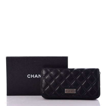 Chanel Aged Calfskin Quilted Paris New York PNY Wallet Black 8 of 8