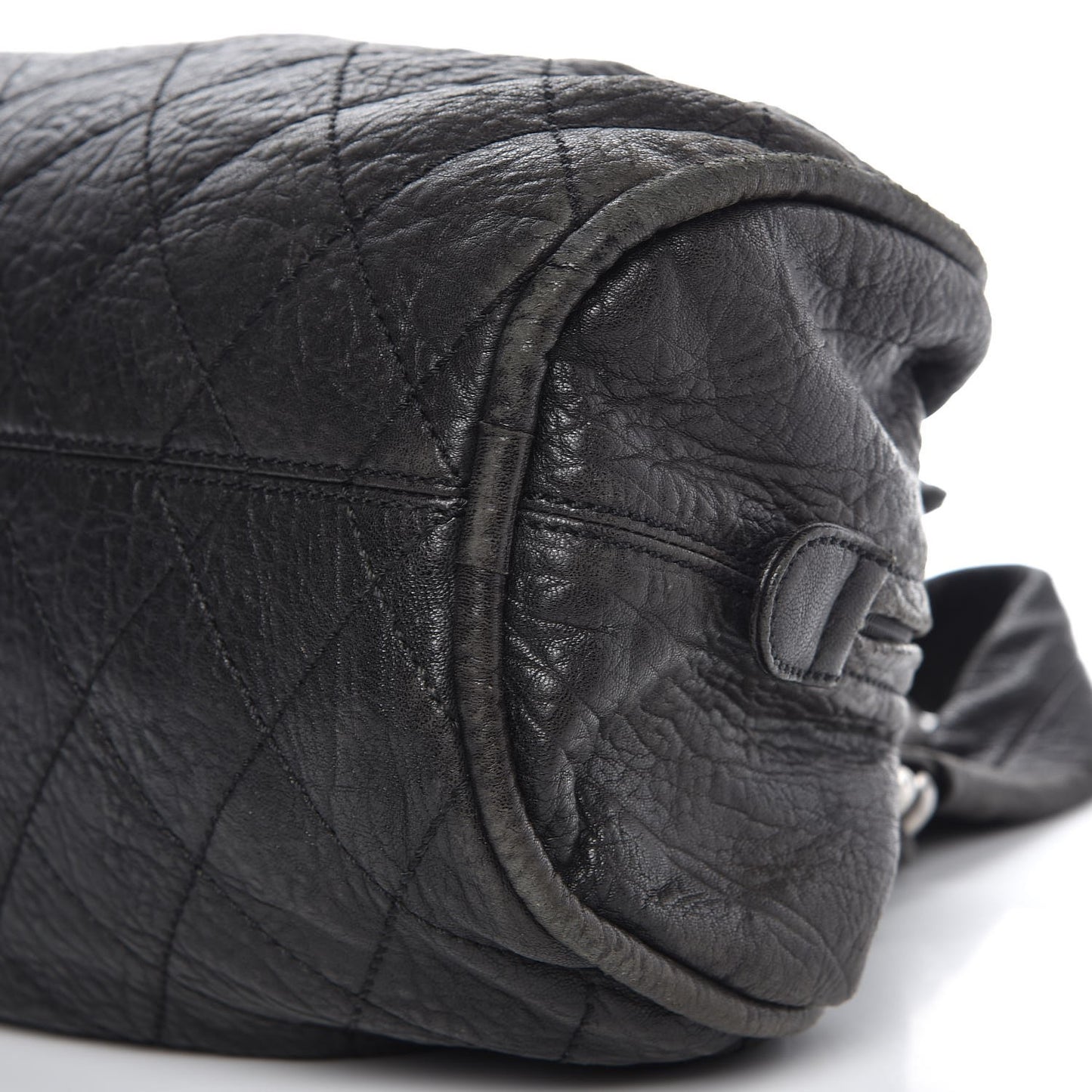 Distressed Lambskin Le Marais Bowler Black