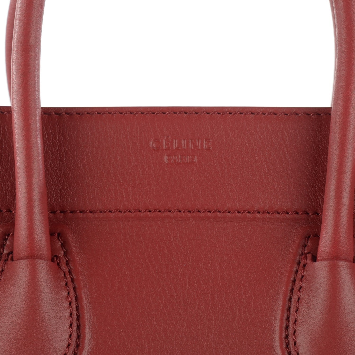 Celine Supple Calfskin Medium Phantom Luggage Red 7 of 9