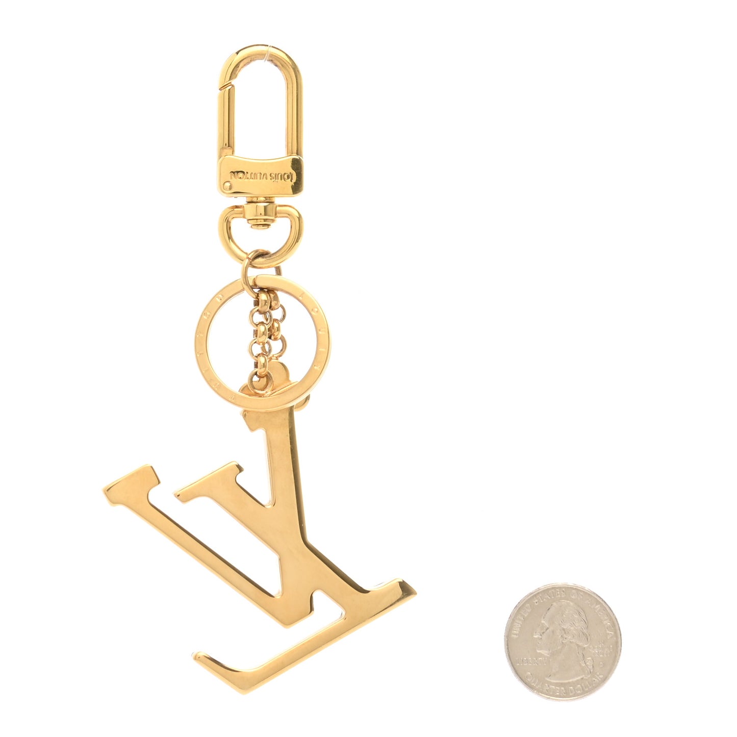 Metal Taurillon LV Capucines Bag Charm Key Holder Black