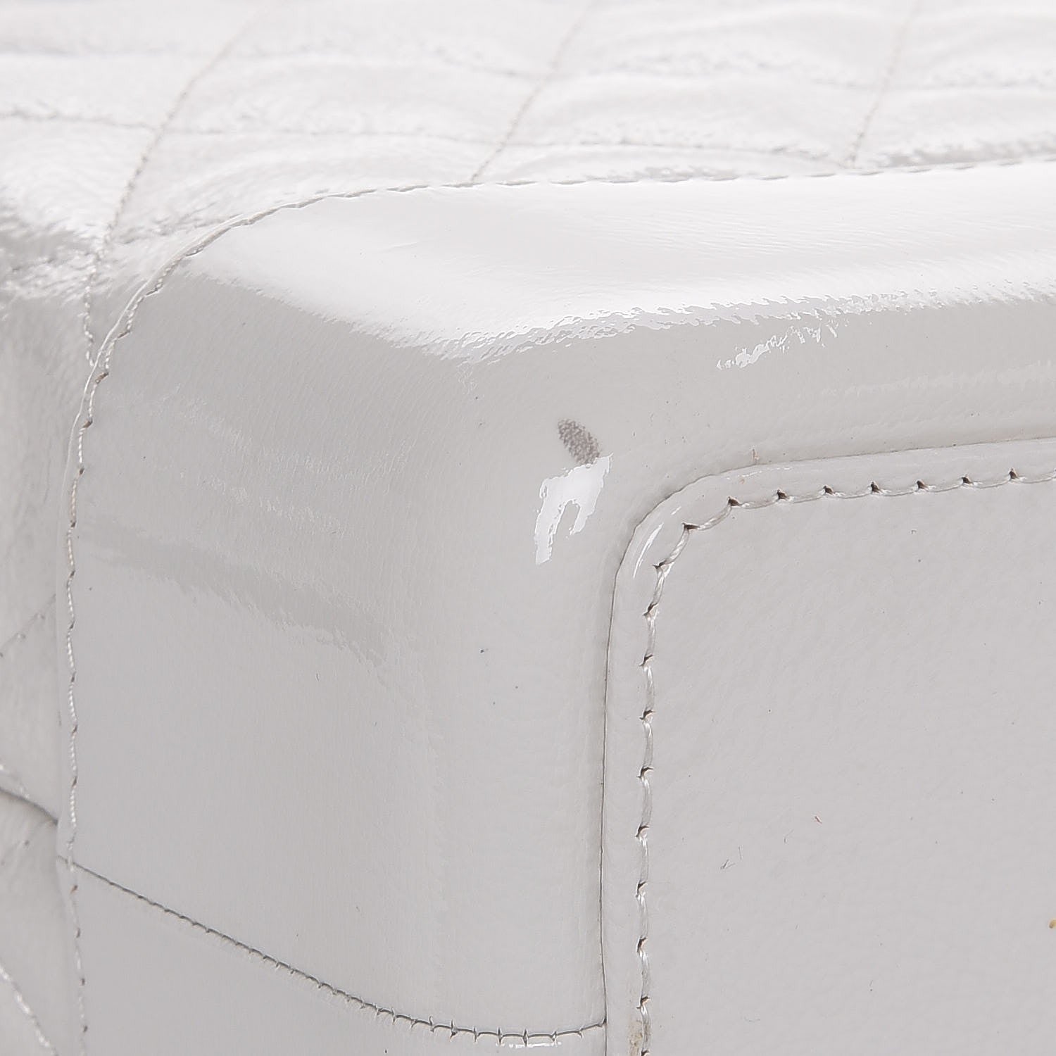 Chanel Patent Goatskin Quilted Small Gabrielle Backpack White 7 of 9