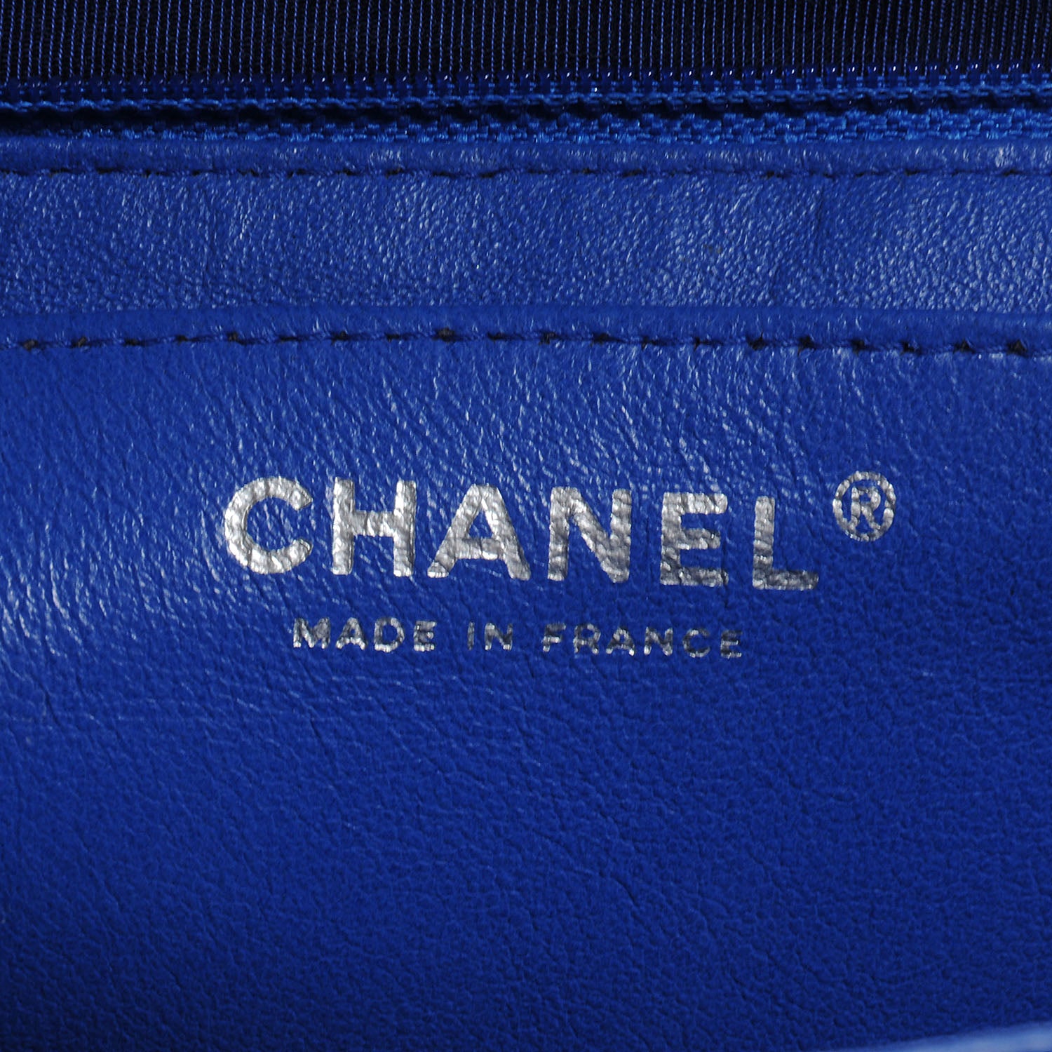 Chanel Caviar Maxi Single Flap Blue Fonce 8 of 10