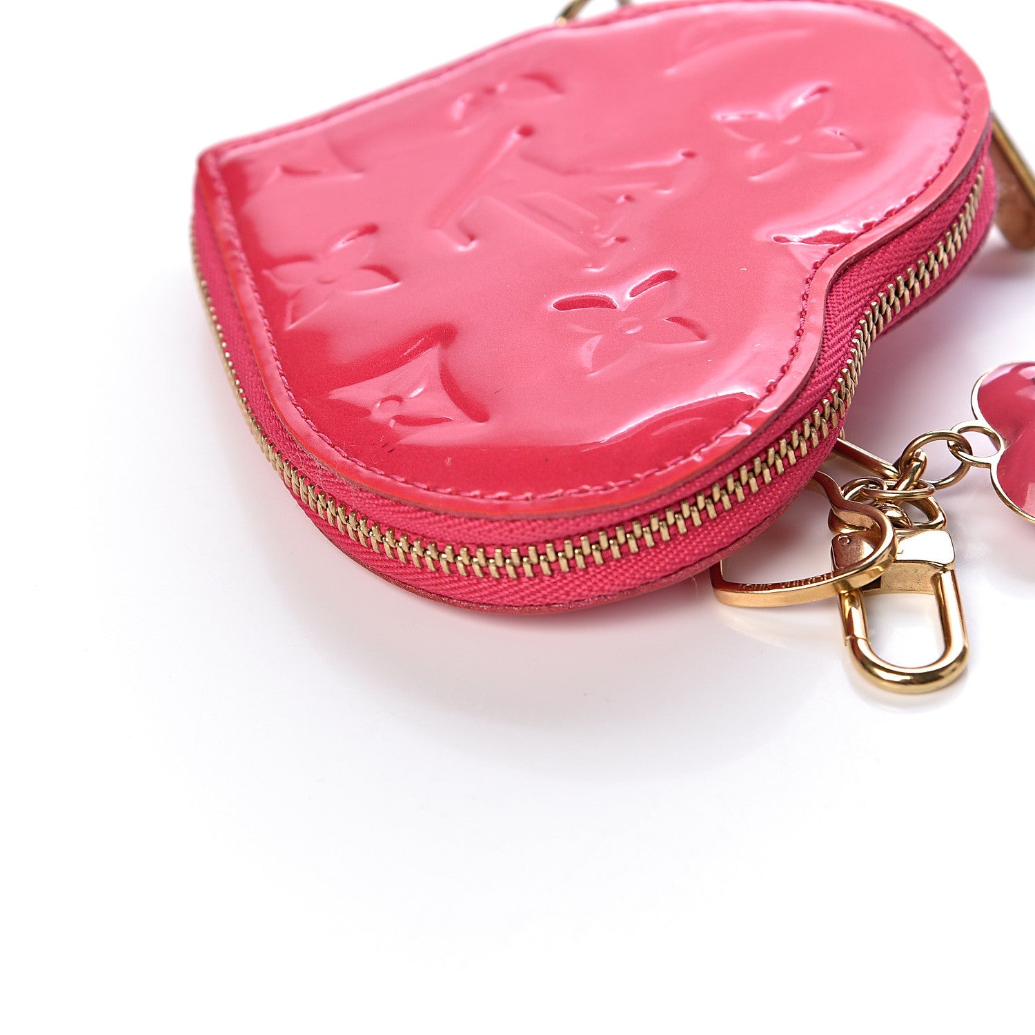 Louis Vuitton Vernis Heart Coin Purse Rose Pop 9 of 9