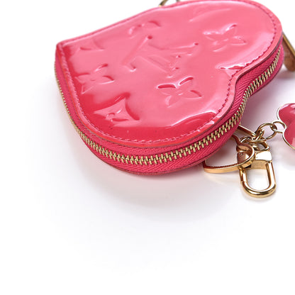 Louis Vuitton Vernis Heart Coin Purse Rose Pop 9 of 9